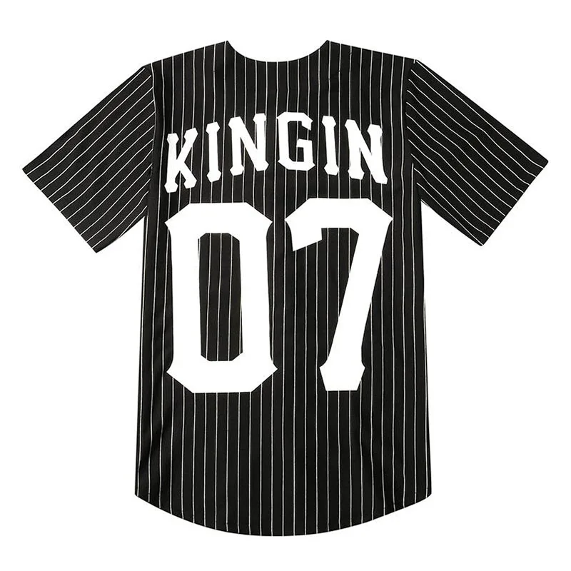 Мужская модная бейсбольная Униформа 07 King Ln Lake униформа белая и черная Уличная Хип