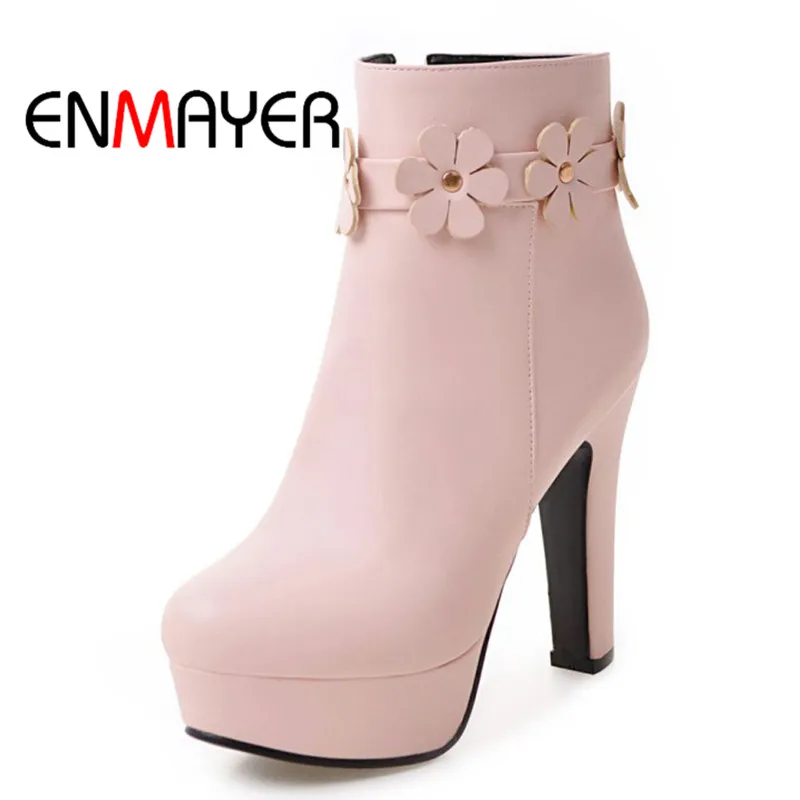 ENMAYER/обувь с цветочным рисунком женские ботильоны на платформе размера плюс 34-45, зимние женские ботинки на высоком каблуке с круглым носком
ENMAYER/обувь с цветочным рисунком женские ботильоны на платформе размера плюс 34-45, зимние женские ботинки на высоком каблуке с круглым носком
