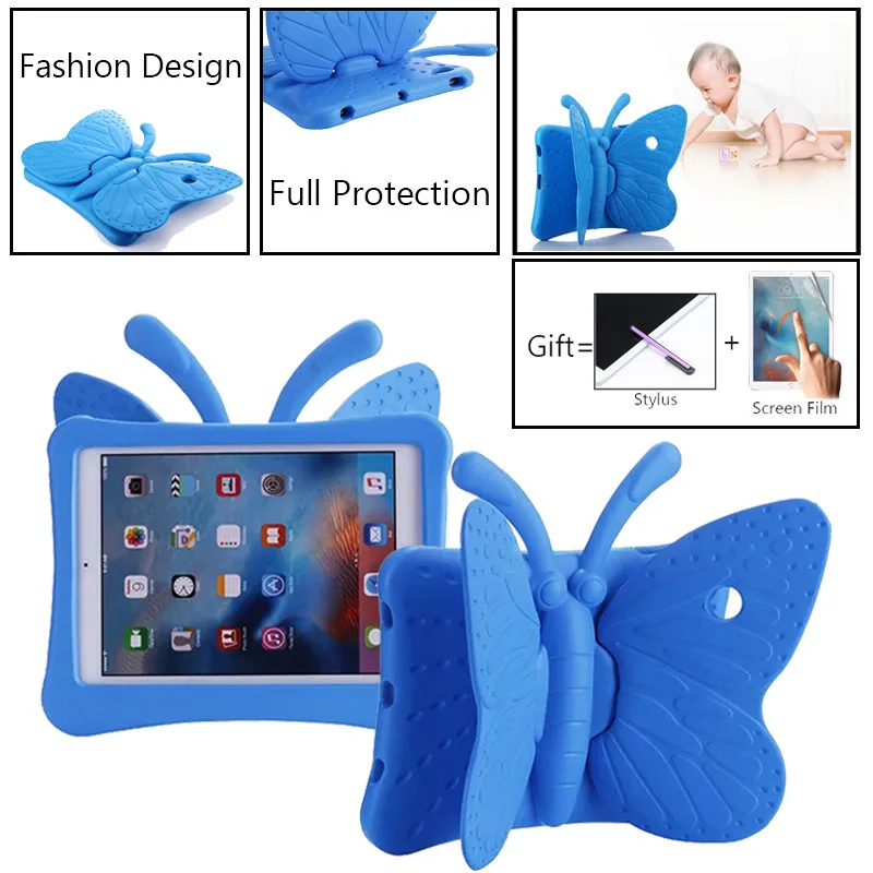 Чехол с 3D рисунком бабочки для iPad 2018 IPad 6 Air 2 чехол детей безопасная подставка