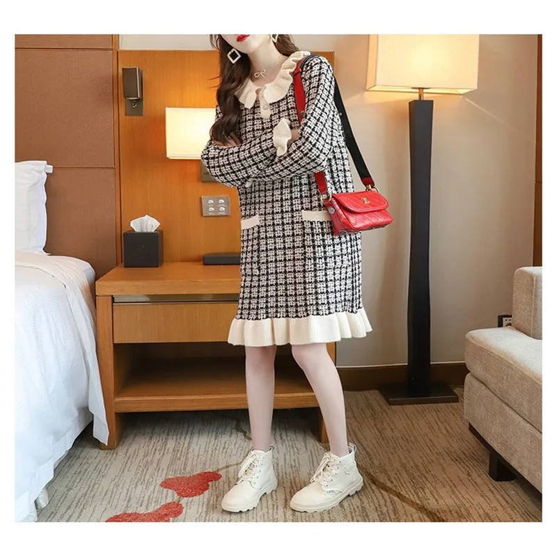 Dress Women Polyester Knee-Length Early Autumn 2019 Korean Style Medium and Long Loose Sweet Wooden Ear Knitted Skirt Fashion
Dress Women Polyester Knee-Length Early Autumn 2019 Korean Style Medium and Long Loose Sweet Wooden Ear Knitted Skirt Fashion