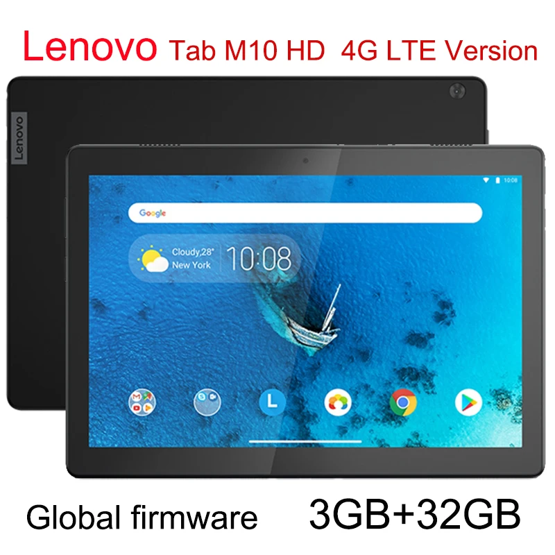 

Lenovo Tab M10 HD TB-X505N 4G LTE Tablet 10.1 inch 3GB RAM 32GB ROM Qualcomm Snapdragon 429 Quad Core 2.0GHz Face ID 8MP Camera