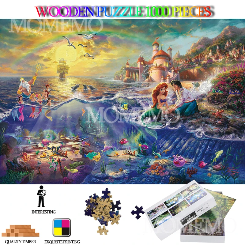 Little Mermaid Adults 1000 Pieces Wooden Puzzle Cartoon Anime Wooden Jigsaw Puzzels High Definition DIY Assembly Puzzle Toys Gif
Little Mermaid Adults 1000 Pieces Wooden Puzzle Cartoon Anime Wooden Jigsaw Puzzels High Definition DIY Assembly Puzzle Toys Gif