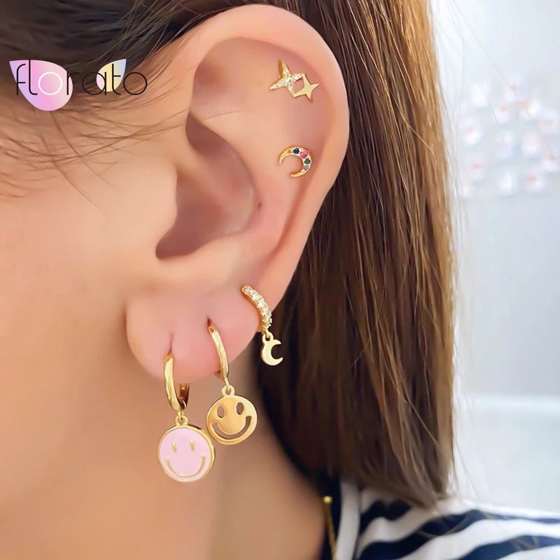 925 Sterling Silver Ear Buckle Smiley Face Earrings for Women Hollow Out Smile Drop Dangles Hoop Earrings Party Jewelry Gift 
925 Sterling Silver Ear Buckle Smiley Face Earrings for Women Hollow Out Smile Drop Dangles Hoop Earrings Party Jewelry Gift