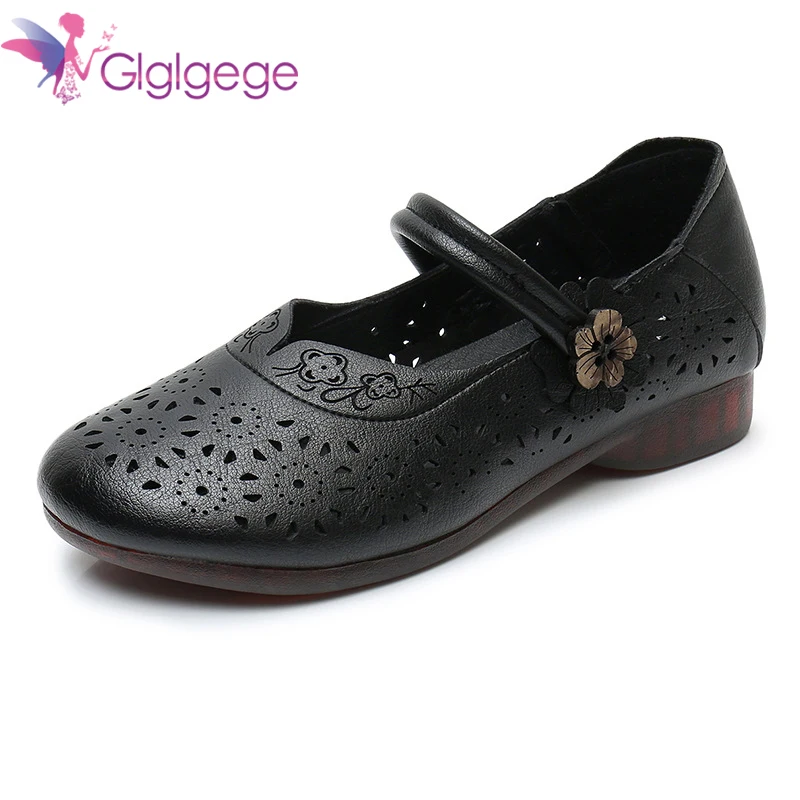 Glglgege 2021 Genuine Leather Fashion Hollow Soft Sole Shoes Flat Shoes Women Middle-aged and Elderly Summer Mother Shoes
Glglgege 2021 Genuine Leather Fashion Hollow Soft Sole Shoes Flat Shoes Women Middle-aged and Elderly Summer Mother Shoes