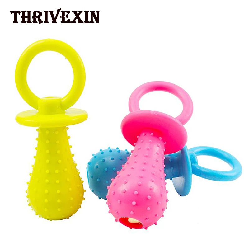 

Dog Pet Rubber Pacifier Interactive Toy Molar Teeth Clean Chew Toys Dogs Resistant Bite Training Chews Teething Pets Supply