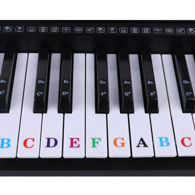 Piano Stickers, Piano Keyboard Stickers for 88/61/54/49 Key Colorful Learning Piano Stickers for White Black Keys (3PCS)
Piano Stickers, Piano Keyboard Stickers for 88/61/54/49 Key Colorful Learning Piano Stickers for White Black Keys (3PCS)