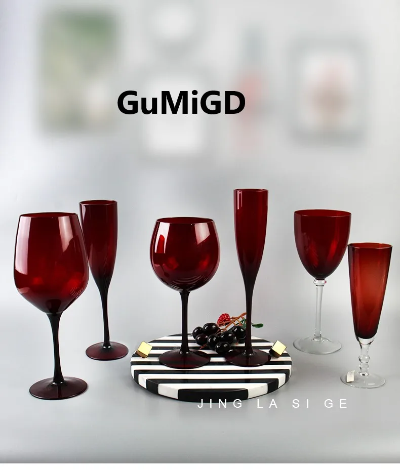Red wine glass vintage champagne glass raw glass Nordic family goblet wine glass
Red wine glass vintage champagne glass raw glass Nordic family goblet wine glass