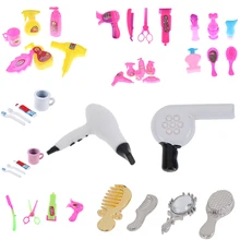 New 1/12 Dollhouse Miniature Comb Hair Dryer Toothpaste Toothbrush Bathtub for Dolls Bathroom Accessories