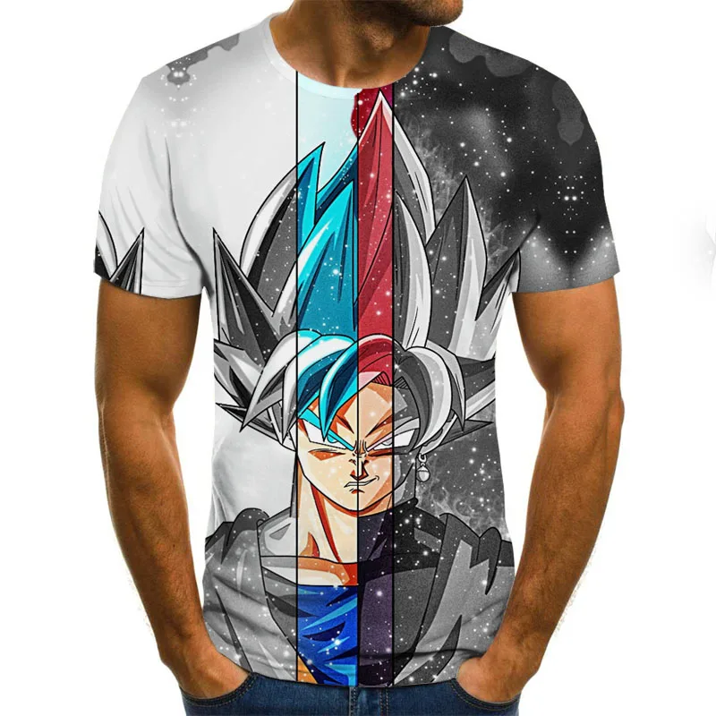 Футболка Dragon Ball 3d футболка аниме Мужская Забавные футболки хип хоп 2020 Harajuku стиль