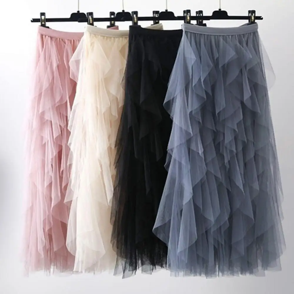 80% Hot Sale Princess Fairy Women High Waist Irregular Multi-layer Tulle Maxi Cake Skirt 
80% Hot Sale Princess Fairy Women High Waist Irregular Multi-layer Tulle Maxi Cake Skirt