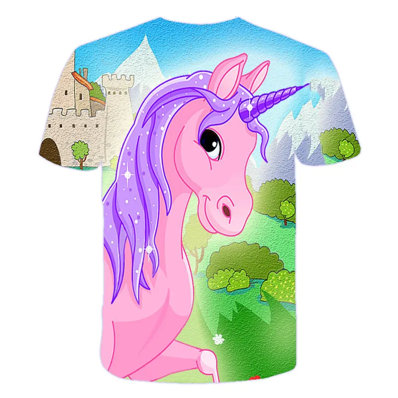 Summer Girls 4 5 6 8 Years Unicorn T-shirt 3d Print Cute Cartoon Polyester Tops Short Sleeves Tees Kids 4-14t Size
Summer Girls 4 5 6 8 Years Unicorn T-shirt 3d Print Cute Cartoon Polyester Tops Short Sleeves Tees Kids 4-14t Size