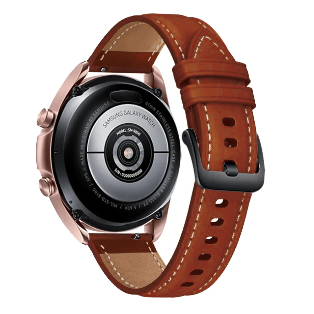 22mm Leather Strap Watchband Wristband For Xiaomi MI Watch Color Wriststrap Quick Releas Bracelet Amazfit GTR 2e / 47mm - купить по