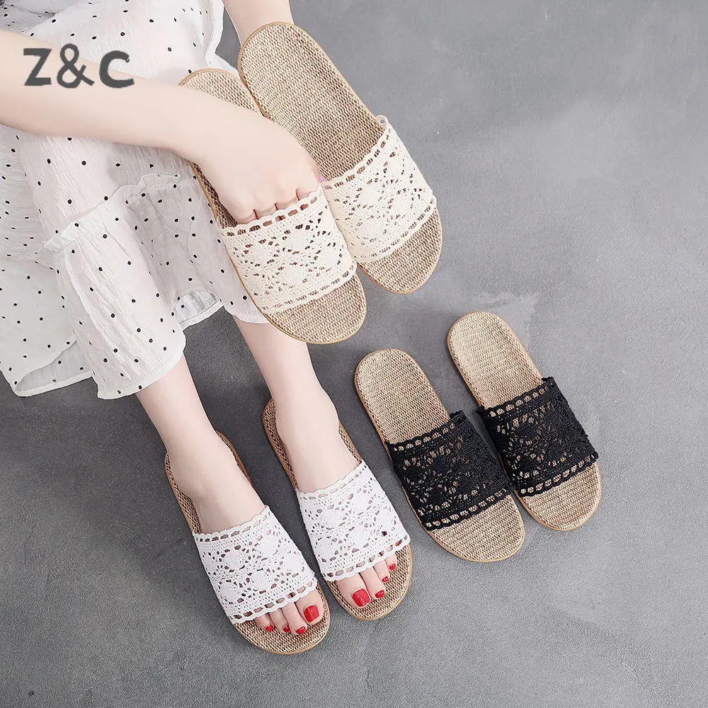 Lace Home Linen Slippers Summer Women's Indoor Antiskid Wooden Floor Quiet Small Fragrance Holding Shoes Young Girl's Sandals
Lace Home Linen Slippers Summer Women's Indoor Antiskid Wooden Floor Quiet Small Fragrance Holding Shoes Young Girl's Sandals