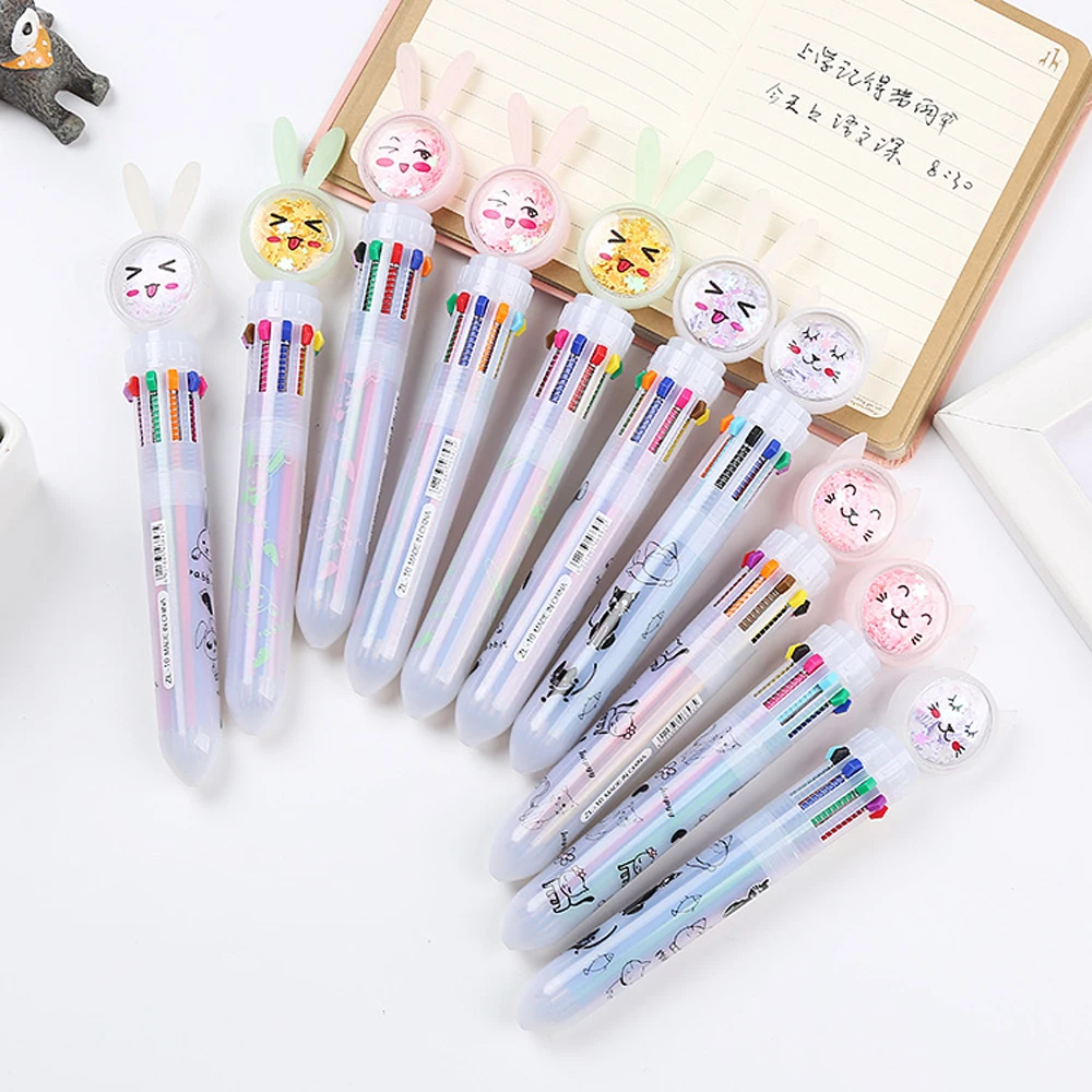 50Pcs Sequins Multicolor 10 in 1 Retractable Cute Rabbit Cat Butterfly Ballpoint Pen For Office School Supplies Student Kid Gift 
50Pcs Sequins Multicolor 10 in 1 Retractable Cute Rabbit Cat Butterfly Ballpoint Pen For Office School Supplies Student Kid Gift