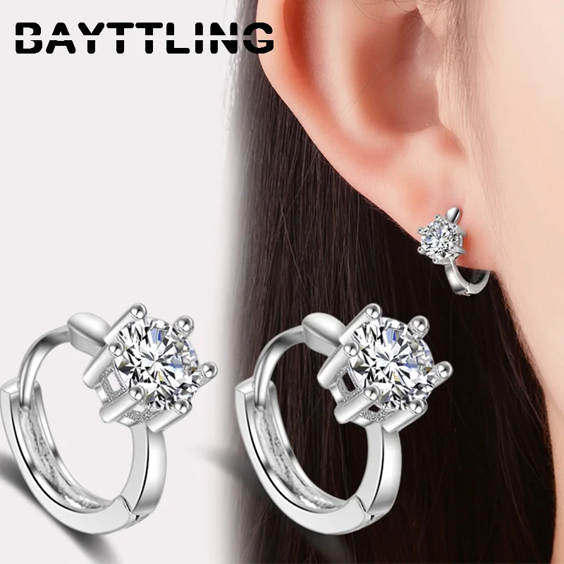 BAYTTLING Silver Color Luxury Round Zircon Mini Stud Earrings For Women All-match Fashion Wedding Party Gift Jewelry
BAYTTLING Silver Color Luxury Round Zircon Mini Stud Earrings For Women All-match Fashion Wedding Party Gift Jewelry