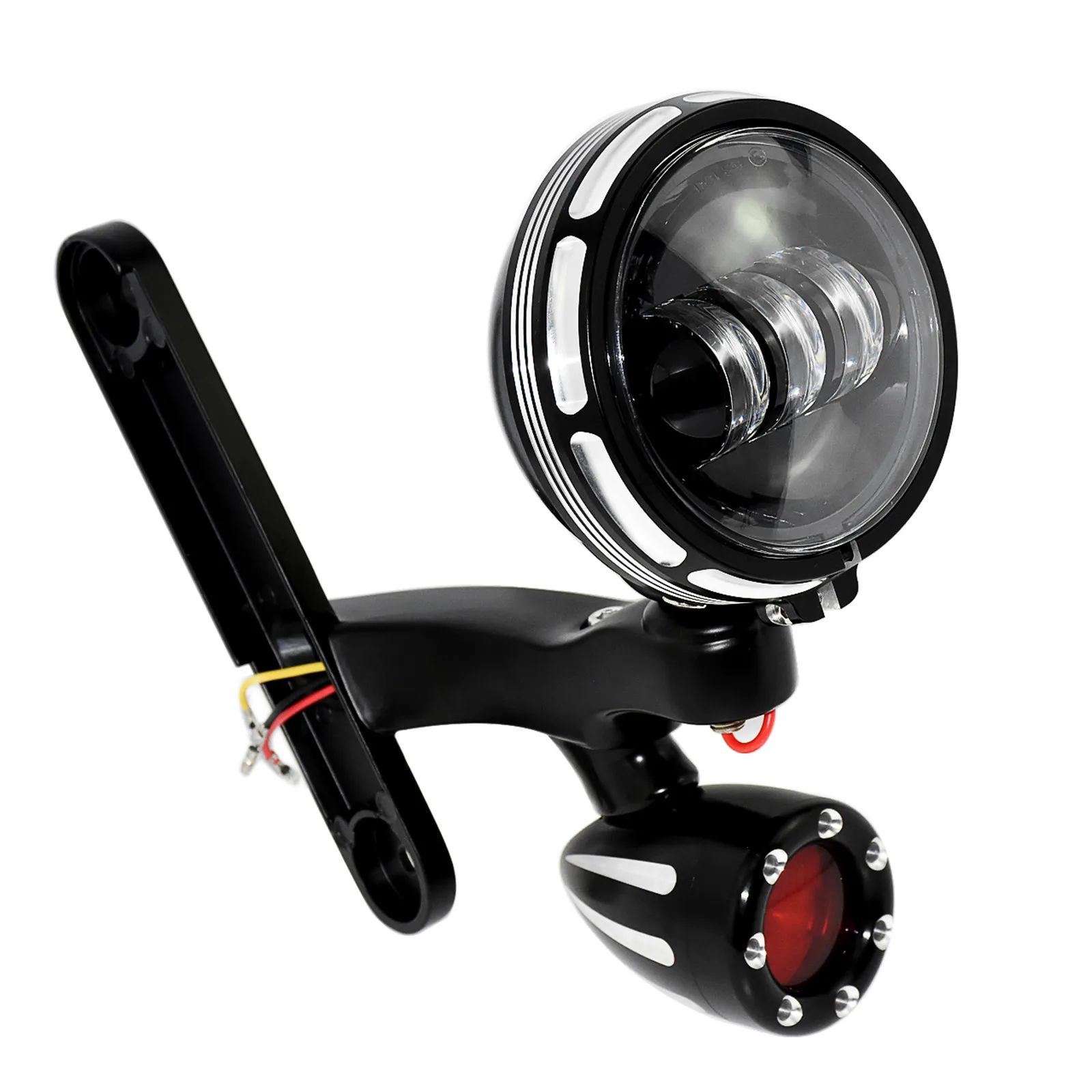 Motorcycle Gloss Black Burst LED Auxiliary Light w/ Bracket For Harley Touring Electra Street Glide Road King FLHX FLHR 96-2013
Motorcycle Gloss Black Burst LED Auxiliary Light w/ Bracket For Harley Touring Electra Street Glide Road King FLHX FLHR 96-2013