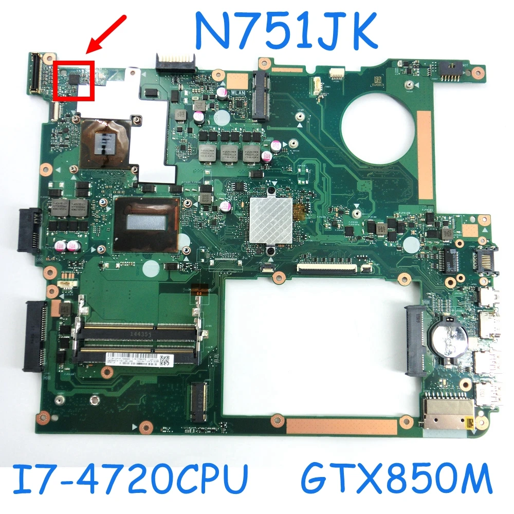 Материнская плата N751JK MB_0M для ноутбука ASUS N751 N751J N751JK N751JX, материнская плата для ноутбука
Материнская плата N751JK MB_0M для ноутбука ASUS N751 N751J N751JK N751JX, материнская плата для ноутбука