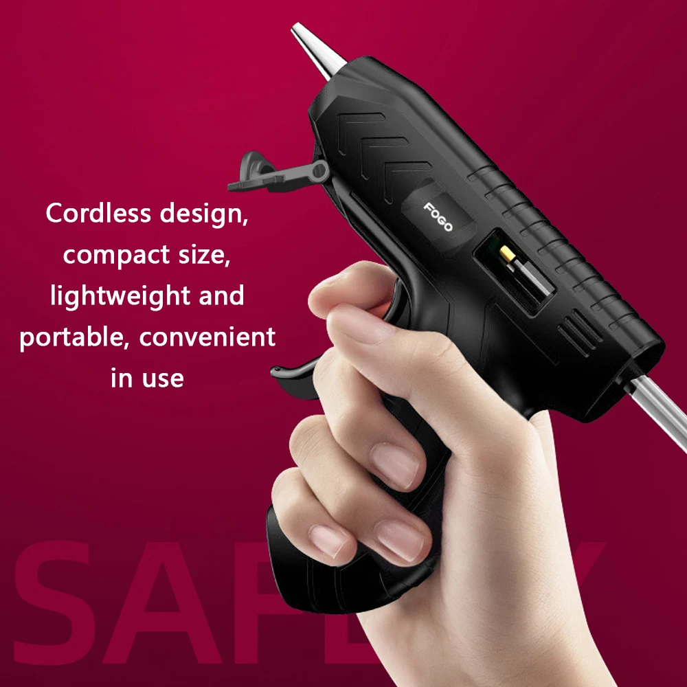 Professional Hot Melt Glue Gun Cordless Melting Gun Machine USB Rechargeable Craft DIY Repairing Tool Kits with Glue-Stick
Professional Hot Melt Glue Gun Cordless Melting Gun Machine USB Rechargeable Craft DIY Repairing Tool Kits with Glue-Stick