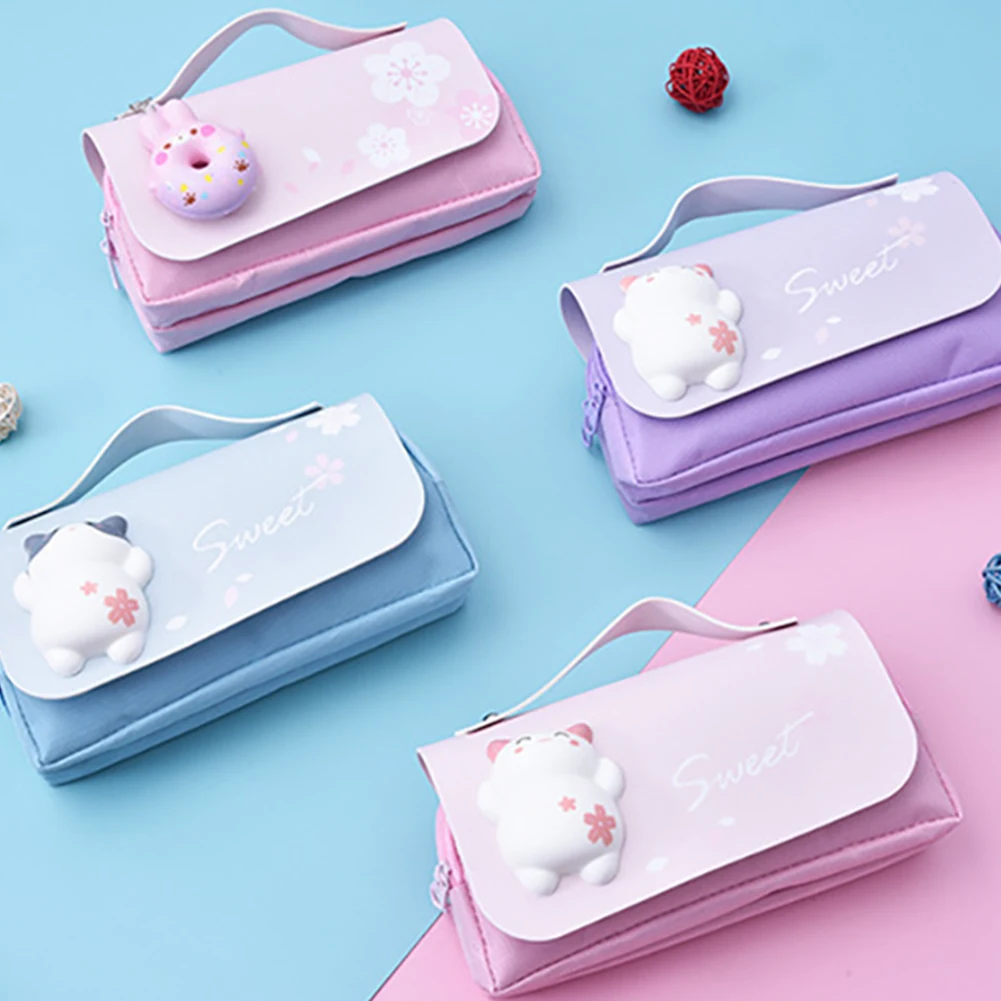 Girl Storage Case Pen Cute Ruler Large Capacity PU Leather School Stationery Pencil Bag Pouch With Zipper Kawaii Sakura Gift
Girl Storage Case Pen Cute Ruler Large Capacity PU Leather School Stationery Pencil Bag Pouch With Zipper Kawaii Sakura Gift