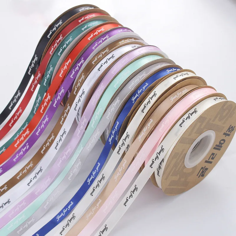 50 Yards 1cm Width Just For You Printed Ribbons for Home Decoration Flower Wrapping Gift Packaging Letter Ribbon Wholesale
50 Yards 1cm Width Just For You Printed Ribbons for Home Decoration Flower Wrapping Gift Packaging Letter Ribbon Wholesale