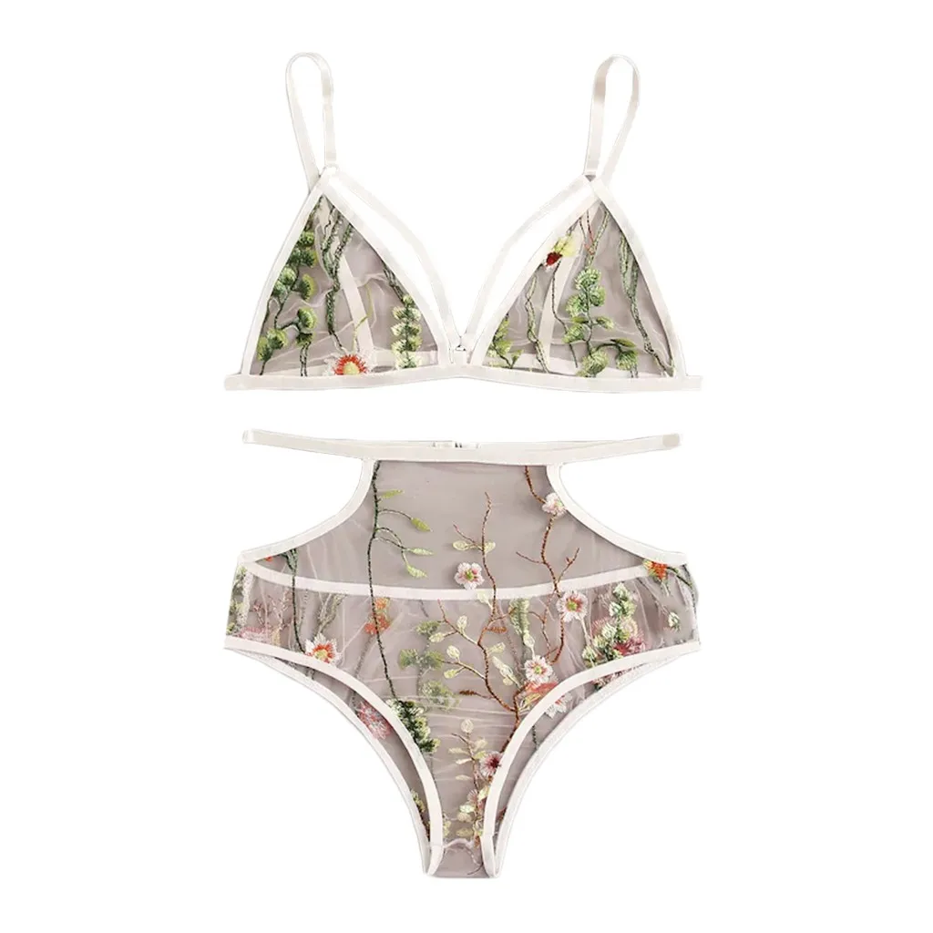 Ladies embroidered lace underwear set V-neck floral lace embroidery see-through mesh underwear set S-2XL 40*
Ladies embroidered lace underwear set V-neck floral lace embroidery see-through mesh underwear set S-2XL 40*