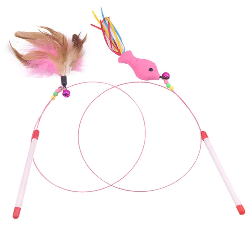 Cat Toy Pet Steel Wire Feather Bell Funny Cat Stick Cat Steel Wire Fish Funny Cat Rod Interactive Cat Fishing Rod 
Cat Toy Pet Steel Wire Feather Bell Funny Cat Stick Cat Steel Wire Fish Funny Cat Rod Interactive Cat Fishing Rod