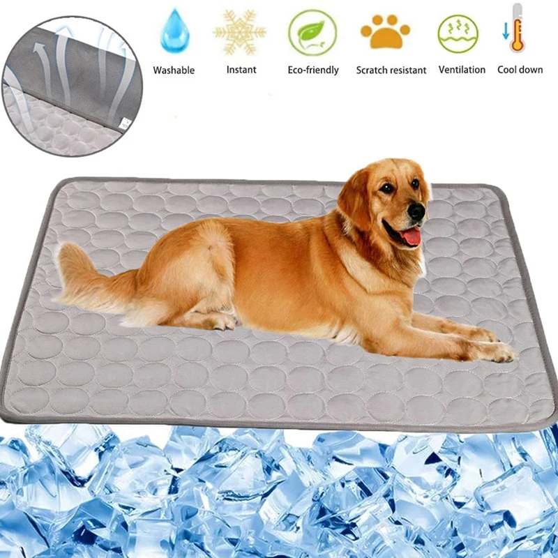 Summer Pet Cool Mat Cat Dog Ice Mat Silk Moisture-proof Sofa Mats Portable Tour Sleeping Bed Pet Dog Beds For Large Dogs Mat
Summer Pet Cool Mat Cat Dog Ice Mat Silk Moisture-proof Sofa Mats Portable Tour Sleeping Bed Pet Dog Beds For Large Dogs Mat