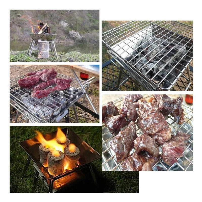 Mini Portable Stainless Steel BBQ Grill Non-stick Surface Folding Barbecue Grill Outdoor Camping Picnic Tool for Couples 
Mini Portable Stainless Steel BBQ Grill Non-stick Surface Folding Barbecue Grill Outdoor Camping Picnic Tool for Couples