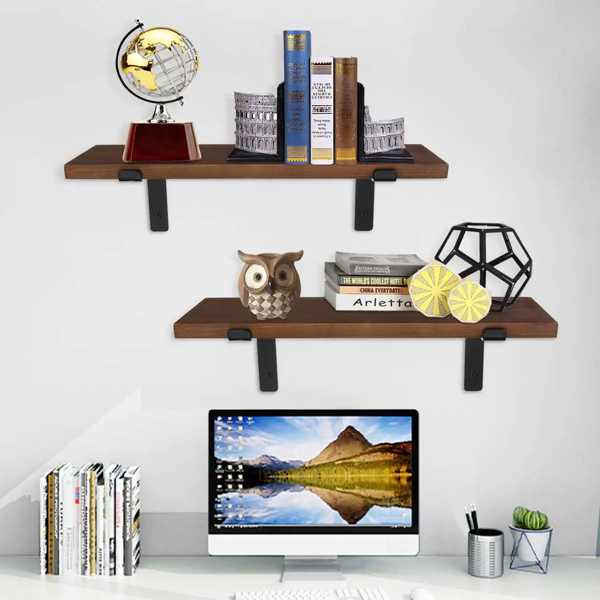 Wall Mounted Floating Shelves Rustic Display Rack Decor Floating Shelves Wood Wall Ledge Storage for Room/Kitchen/Office
Wall Mounted Floating Shelves Rustic Display Rack Decor Floating Shelves Wood Wall Ledge Storage for Room/Kitchen/Office