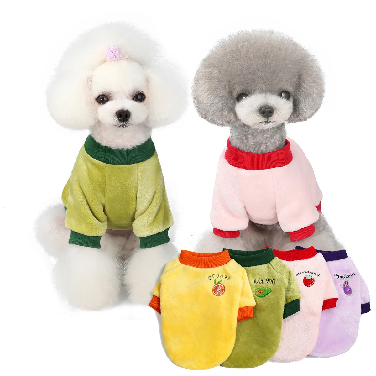 Warm Wool Clothing for Pets, Coat with Fruit Drawing,Shirt for Small Medium Dog Cat,Winter Jacket for French Bulldog Chihuahua
Warm Wool Clothing for Pets, Coat with Fruit Drawing,Shirt for Small Medium Dog Cat,Winter Jacket for French Bulldog Chihuahua
