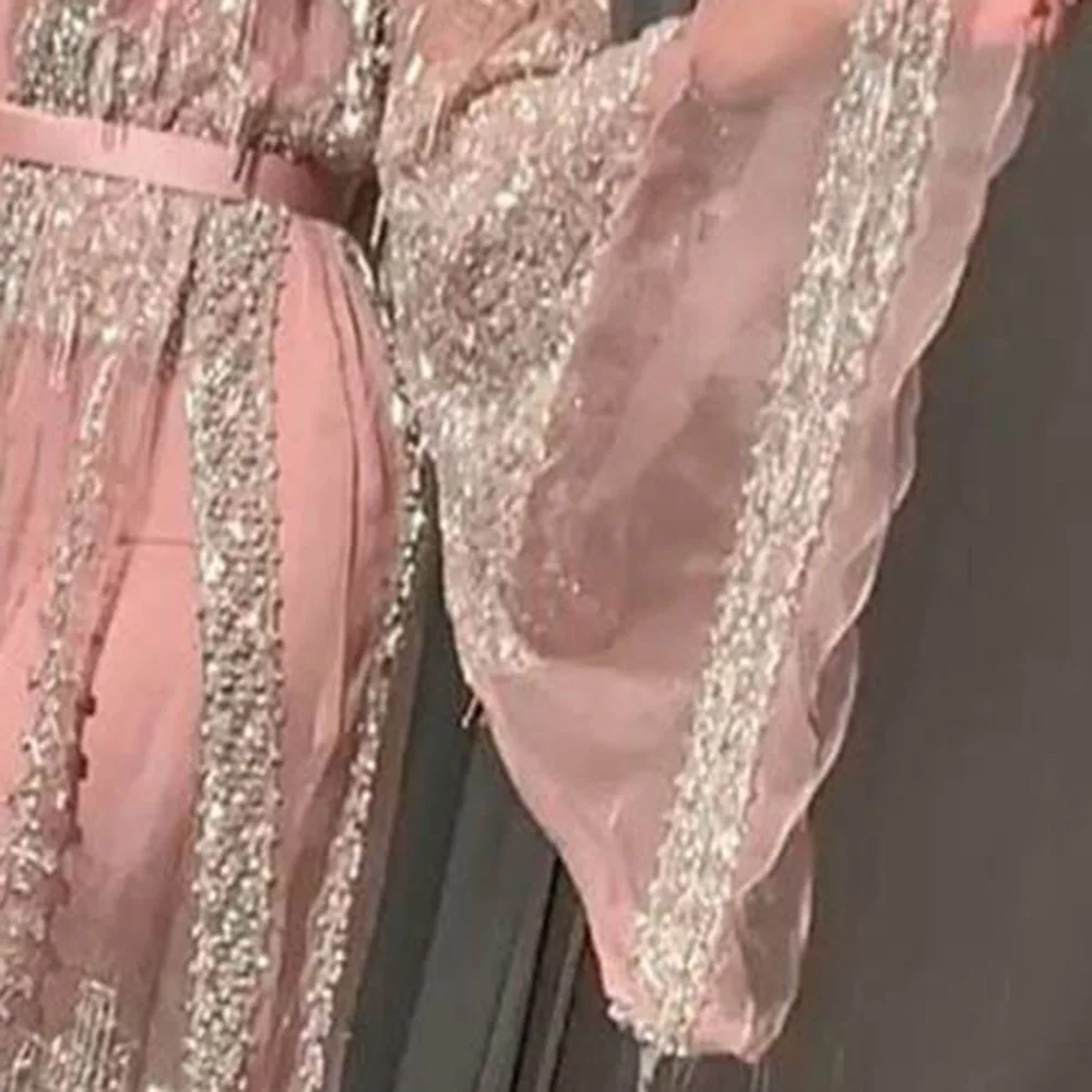 Женское вечернее платье-русалка длинное роскошное облегающее платье розового