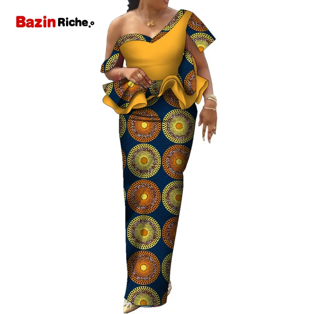 Boutique Off Shoulder Short Sleeve 2 Piece African Print Set Skirt and Top Plus Size Custome 2021 Fashion Patchwork Ladys WY9161
Boutique Off Shoulder Short Sleeve 2 Piece African Print Set Skirt and Top Plus Size Custome 2021 Fashion Patchwork Ladys WY9161