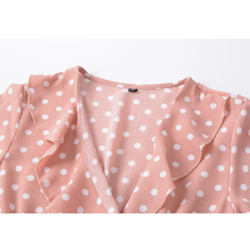 Vintage Women Long Flare Sleeve Dress Sexy Ladies V-neck Ruffle Dot Dress Female Office Chiffon Party Dress for Party Vestidos
Vintage Women Long Flare Sleeve Dress Sexy Ladies V-neck Ruffle Dot Dress Female Office Chiffon Party Dress for Party Vestidos