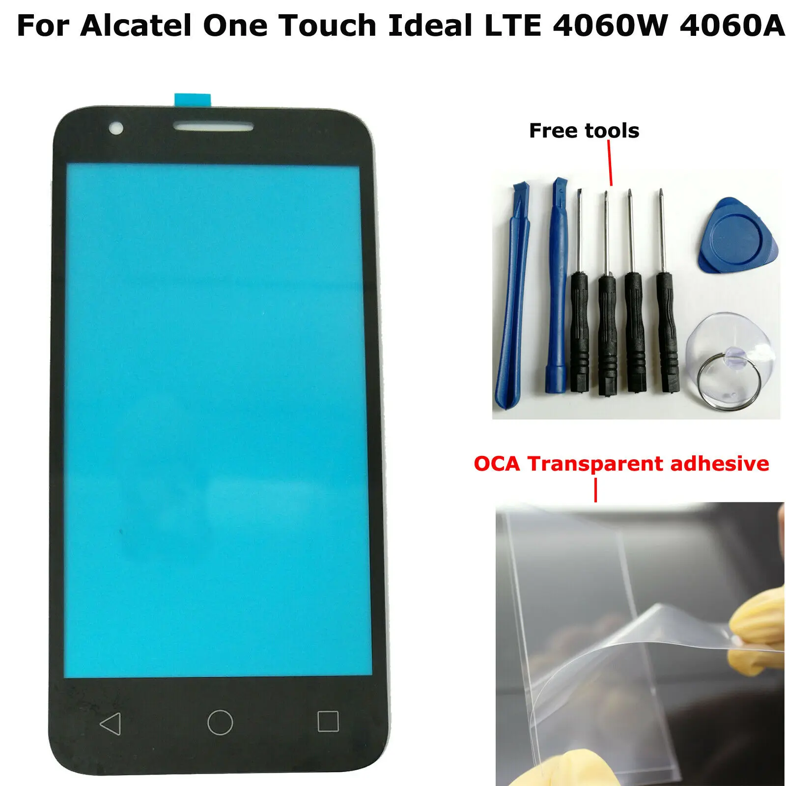 Внешний стеклянный объектив переднего экрана для Alcatel One Touch Ideal LTE 4060W 4060A +