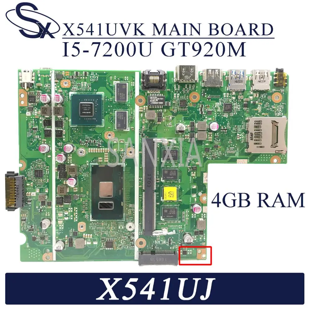 KEFU X541UVK материнская плата для ноутбука ASUS X541UJ X541UV оригинальная материнская плата 4GB-RAM I5-7200U GT920M-2G
KEFU X541UVK материнская плата для ноутбука ASUS X541UJ X541UV оригинальная материнская плата 4GB-RAM I5-7200U GT920M-2G