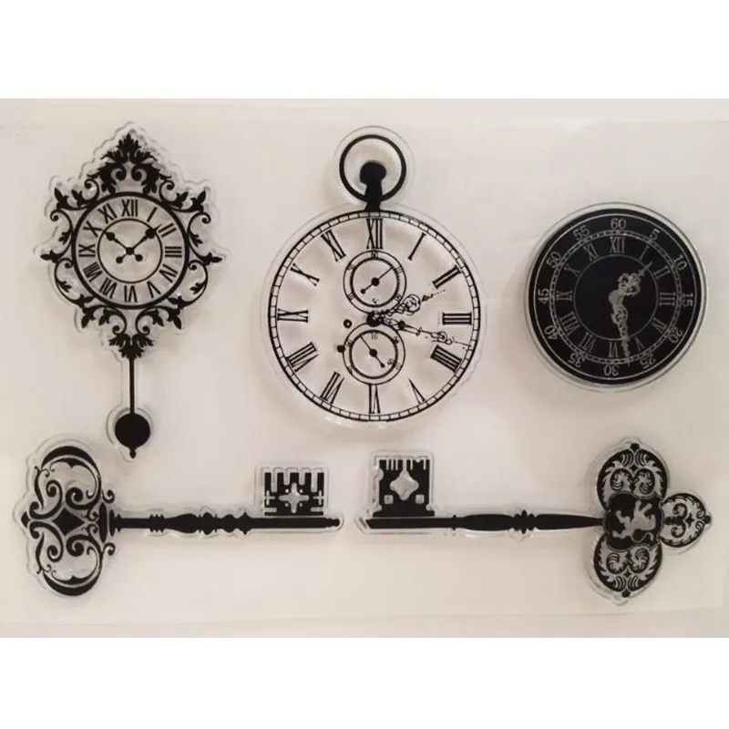Seal Vintage Key Clock Transparent PVC Stamps DIY Scrapbooking Photo Album Decor
Seal Vintage Key Clock Transparent PVC Stamps DIY Scrapbooking Photo Album Decor