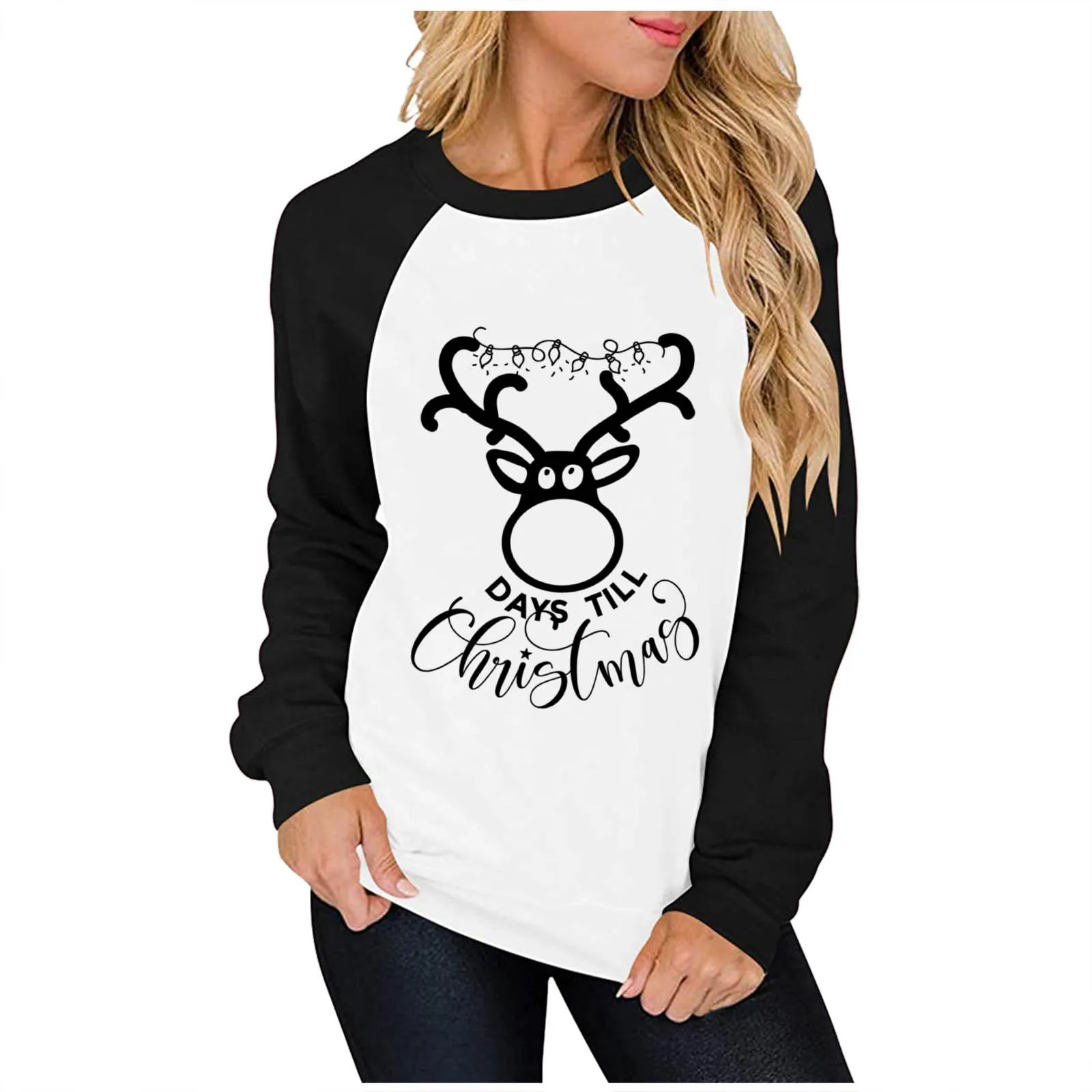 Long Raglan Sleeve Women Tops Sweatshirt Christmas Shirt Crewneck Women's Hoodies & Sweatshirts
Long Raglan Sleeve Women Tops Sweatshirt Christmas Shirt Crewneck Women's Hoodies & Sweatshirts