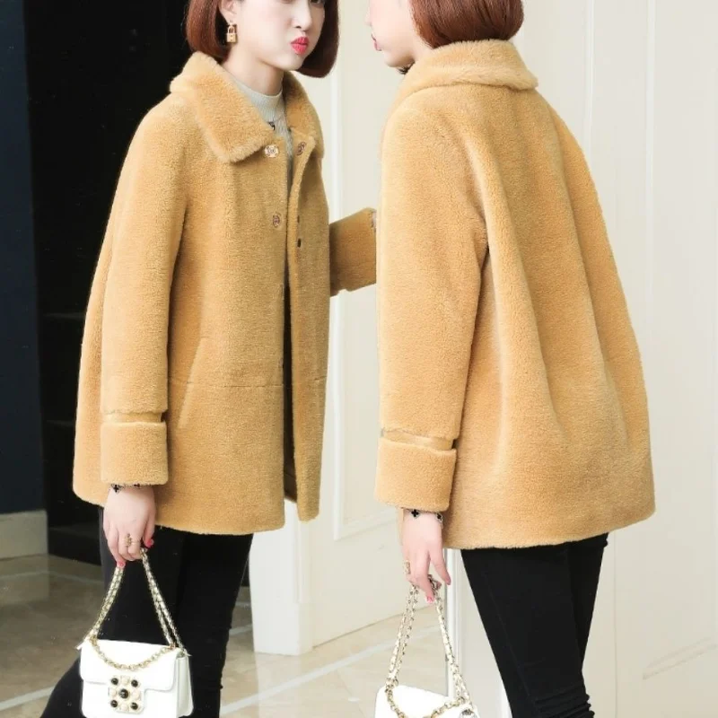 2021 Women Autumn Winter Real Wool Fur Coat Female Thick Warm Button Genuine Sheep Shearing Jacket Lady Casual Slim Outwear K293
2021 Women Autumn Winter Real Wool Fur Coat Female Thick Warm Button Genuine Sheep Shearing Jacket Lady Casual Slim Outwear K293