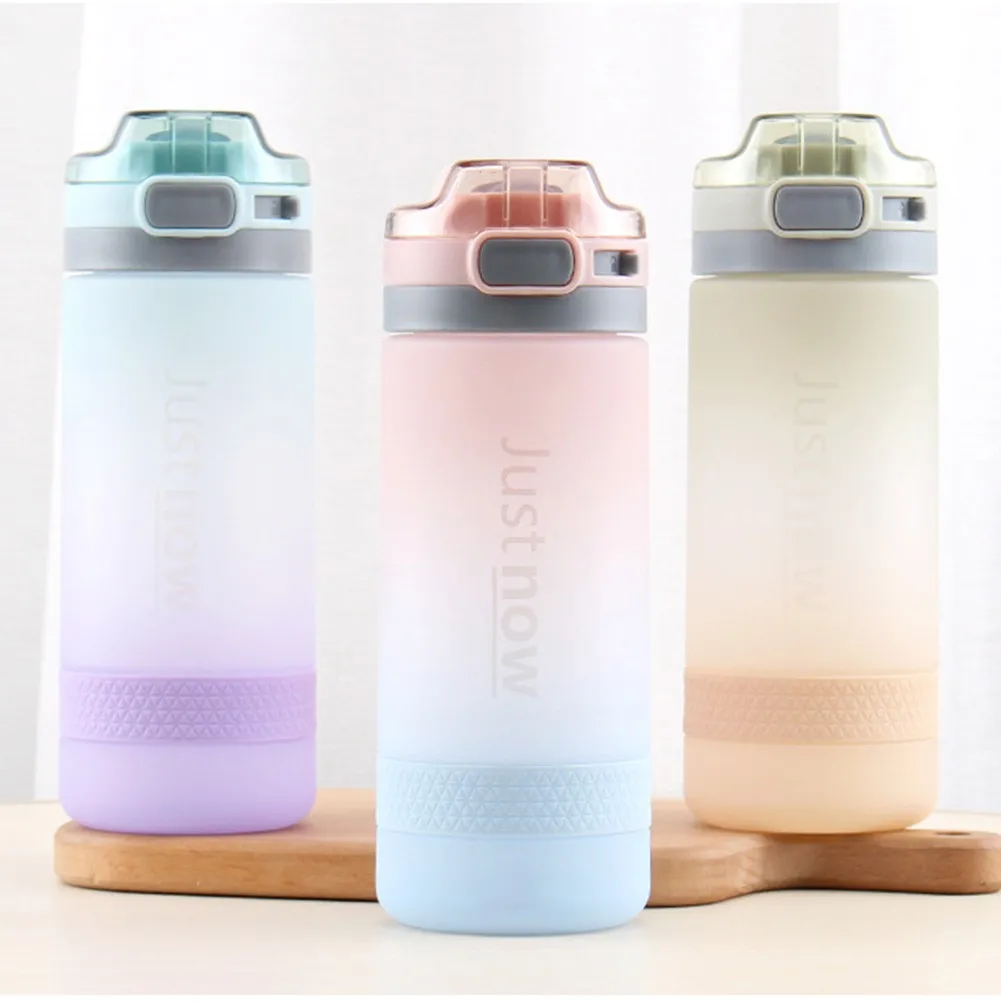 500ML Matte Water Bottle With Bounce Cover Leakproof Cup For Outdoor Sports Frosted Plastic Cup With Straw Scale Gradient Color
500ML Matte Water Bottle With Bounce Cover Leakproof Cup For Outdoor Sports Frosted Plastic Cup With Straw Scale Gradient Color