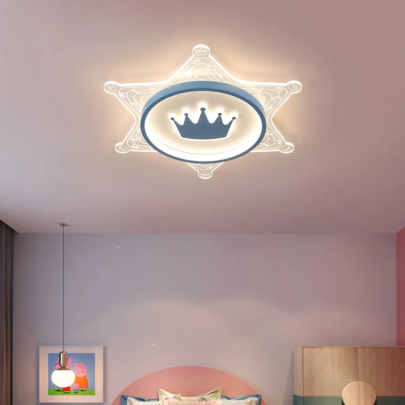 Simple Modern Creative Children's Room Decoration LED Ceiling Lamp Star Crown Kids Bedroom Lamp Girl Pink Eye Protection Light
Simple Modern Creative Children's Room Decoration LED Ceiling Lamp Star Crown Kids Bedroom Lamp Girl Pink Eye Protection Light