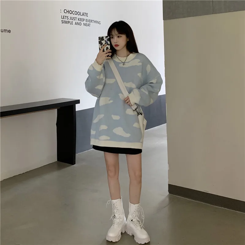 2020 Printed Pullovers Korean Harajuku Women Sweaters Autumn Winter Clothes Loose Knitted Jumper Sueter Mujer Streetwear
2020 Printed Pullovers Korean Harajuku Women Sweaters Autumn Winter Clothes Loose Knitted Jumper Sueter Mujer Streetwear