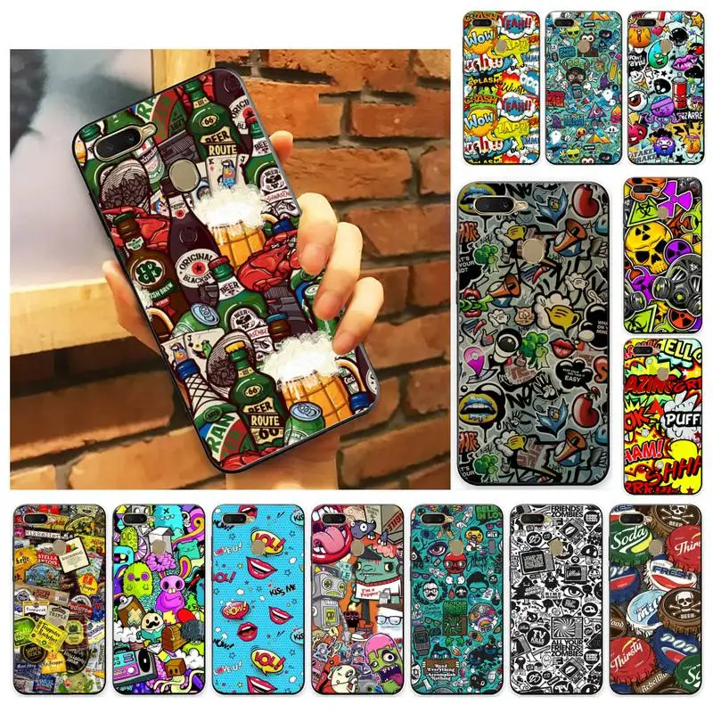 TOPLBPCS Graffiti Sticker Bomb Phone Case For Oppo A9 Realme C3 6Pro Coque For vivo Y91C Y17 Y19 Back Cover
TOPLBPCS Graffiti Sticker Bomb Phone Case For Oppo A9 Realme C3 6Pro Coque For vivo Y91C Y17 Y19 Back Cover