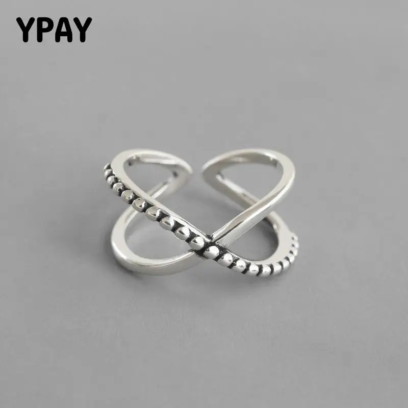 Женское Открытое кольцо YPAY из серебра 100% пробы, в Корейском стиле, Винтажное кольцо на палец с крестом X, ювелирные изделия в подарок, YMR1018
Женское Открытое кольцо YPAY из серебра 100% пробы, в Корейском стиле, Винтажное кольцо на палец с крестом X, ювелирные изделия в подарок, YMR1018