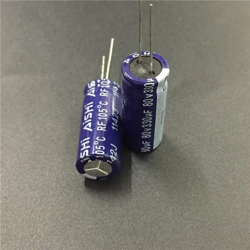 7pcs 330uF 80V Aishi RF Series 12.5x30mm High Ripple Current Low Impedance 80V330uF Aluminum Electrolytic capacitor
7pcs 330uF 80V Aishi RF Series 12.5x30mm High Ripple Current Low Impedance 80V330uF Aluminum Electrolytic capacitor