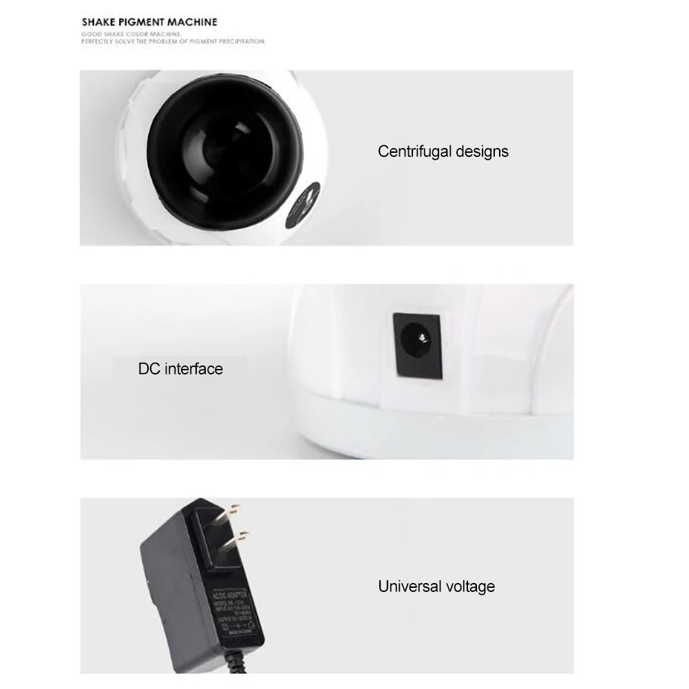 Tattoo Ink Mixed Shaker Electric Tattoo Ink Pigment Metal Shaking Mixer Machine Nail Polish Liquid Bottle White US Plug 100-240V
Tattoo Ink Mixed Shaker Electric Tattoo Ink Pigment Metal Shaking Mixer Machine Nail Polish Liquid Bottle White US Plug 100-240V