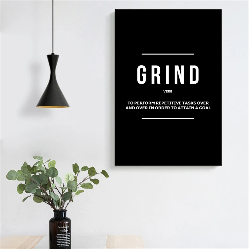 Inspiring Words Motivational Phrase Office Decor Painting Canvas Poster and Print Grind Execution Hustle Home Wall Decor Picture
Inspiring Words Motivational Phrase Office Decor Painting Canvas Poster and Print Grind Execution Hustle Home Wall Decor Picture
