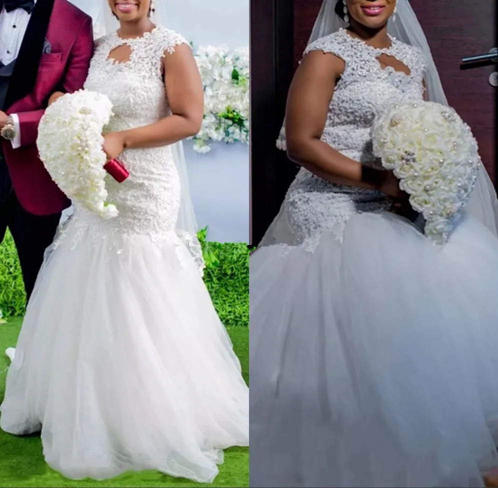 South African Mermaid Lace Bridal Wedding Gowns Jewel Neck Applique Pleated Wedding Dresses For Bride Robe De Mariee Plus size
South African Mermaid Lace Bridal Wedding Gowns Jewel Neck Applique Pleated Wedding Dresses For Bride Robe De Mariee Plus size