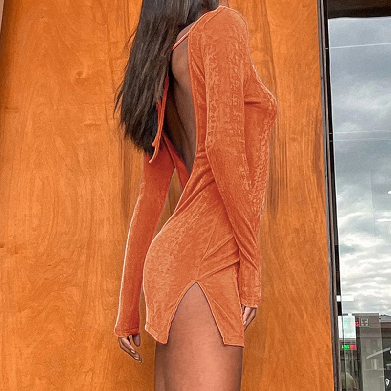 Uclio Fashion Long Sleeve Autumn Split Dress for Women Club Party Elegant Tie Up Sexy Backless Mini Dresses
Uclio Fashion Long Sleeve Autumn Split Dress for Women Club Party Elegant Tie Up Sexy Backless Mini Dresses