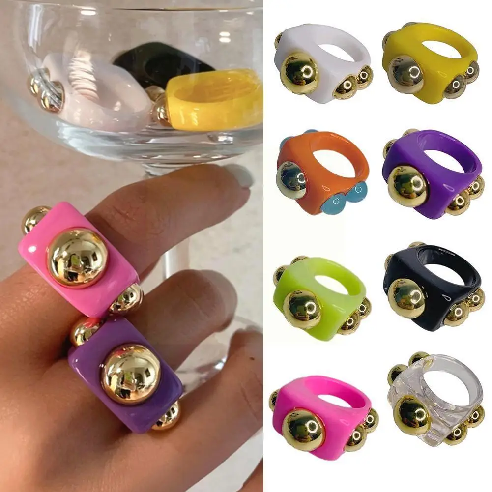 2021 New Golden Pearl Transparent Resin Acrylic Square Trendy Jewelry Couple Rings For Women Friends Travel U2I3
2021 New Golden Pearl Transparent Resin Acrylic Square Trendy Jewelry Couple Rings For Women Friends Travel U2I3