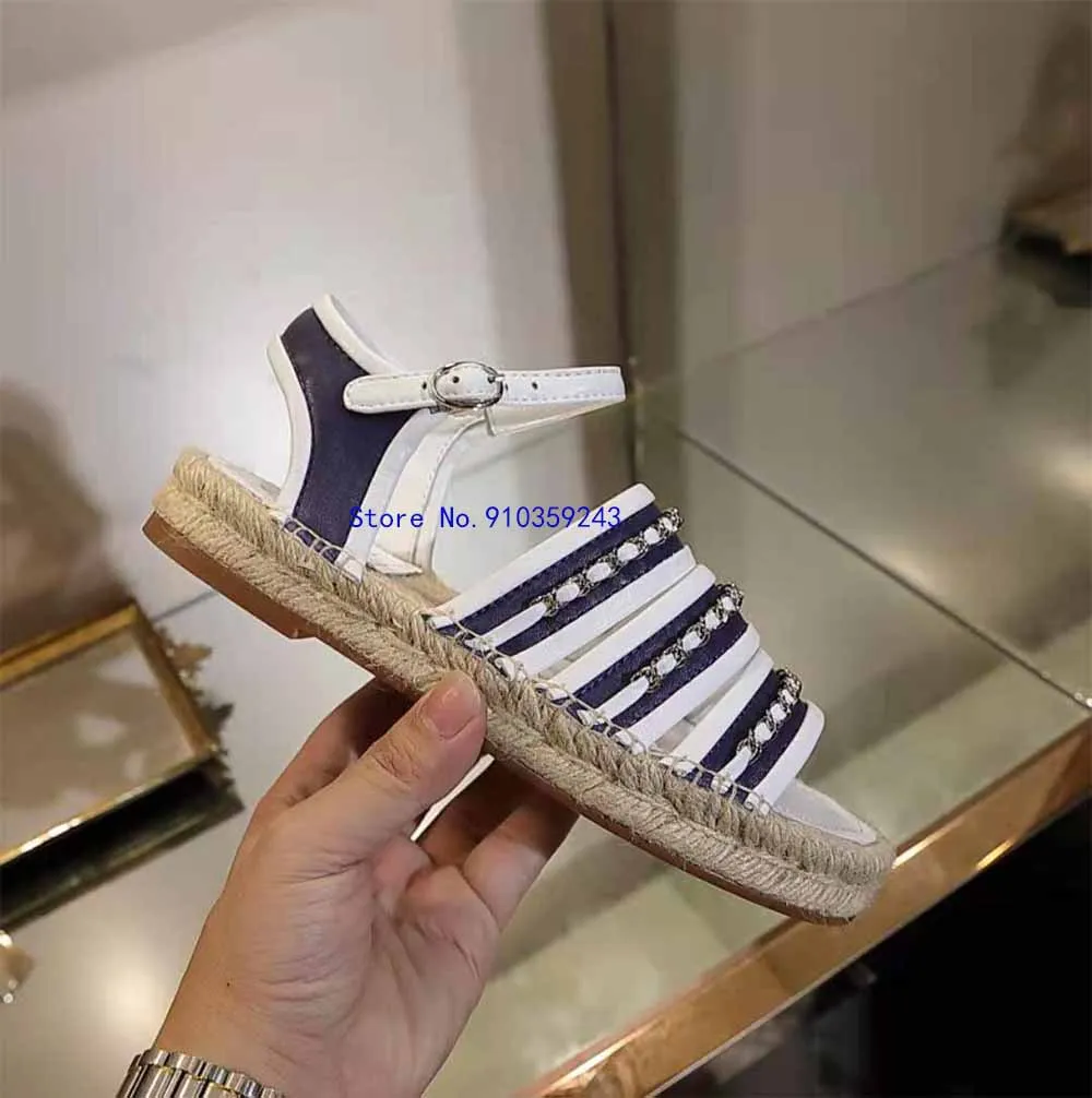 High-quality designer brand women's leather straw fisherman trendy sandals in size 35-40
High-quality designer brand women's leather straw fisherman trendy sandals in size 35-40